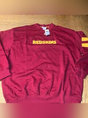 Washington Redskins SWEATSHIRT XL Football Crewneck Red & Gold NEW